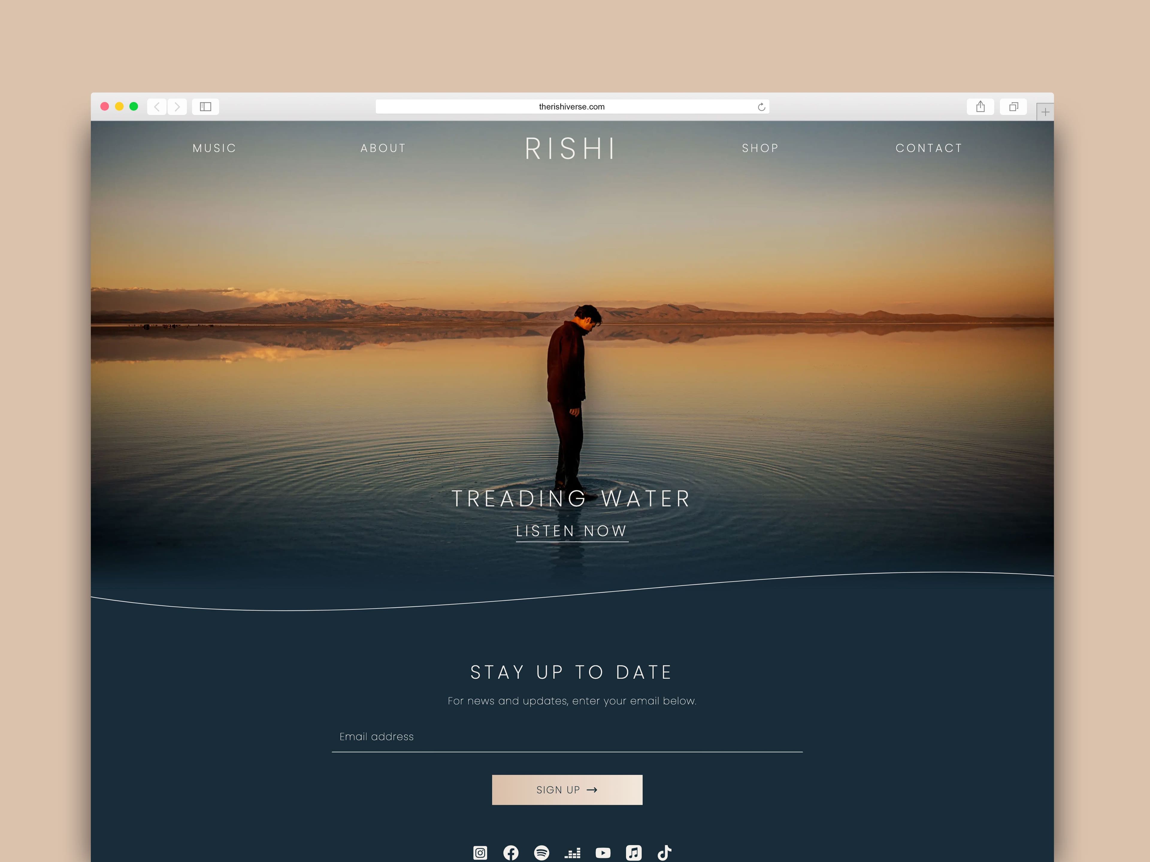 Screenshot of The Rishi Verse website